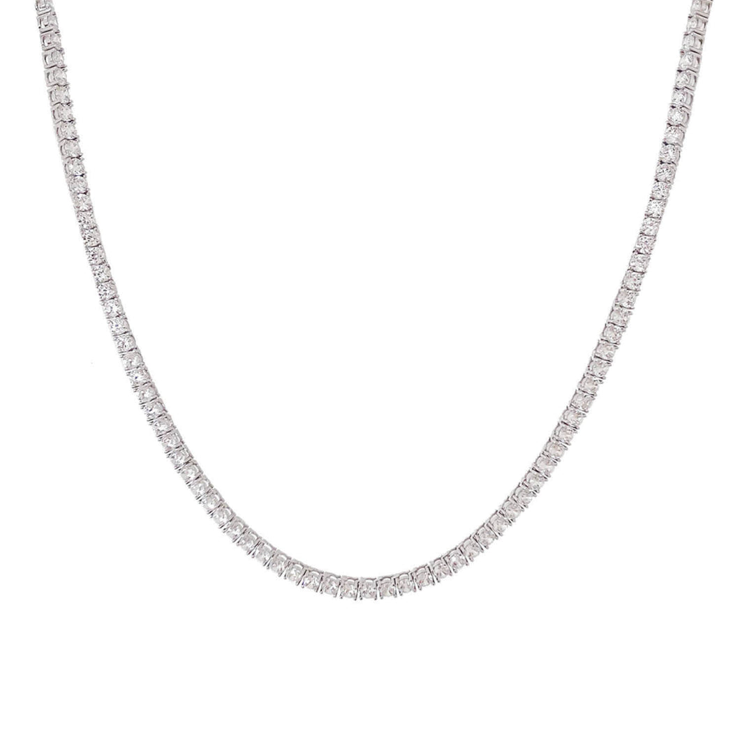 Classic Tennis Necklace - Sterling Silver